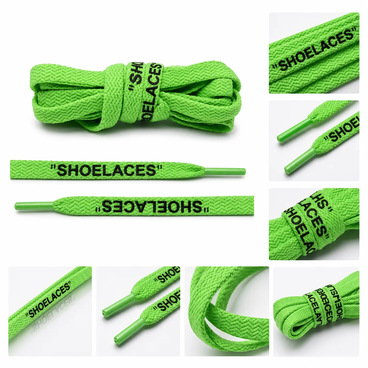 Sznurówki OFF White Laces Mean Green Zielone Neonowe