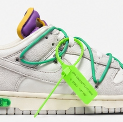 Alternative view of Zip tie trytytka do butów Dunk Zielona Streetwear Off White Mean Green SB