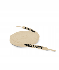 Sznurówki OFF White Laces Kremowe Cream Czarne