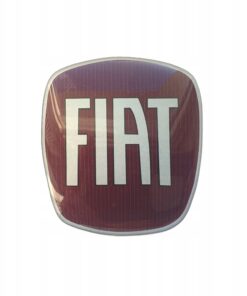 Emblemat znaczek reperaturka naklejka do znaczka 95 mm Fiat czerwony 71X64