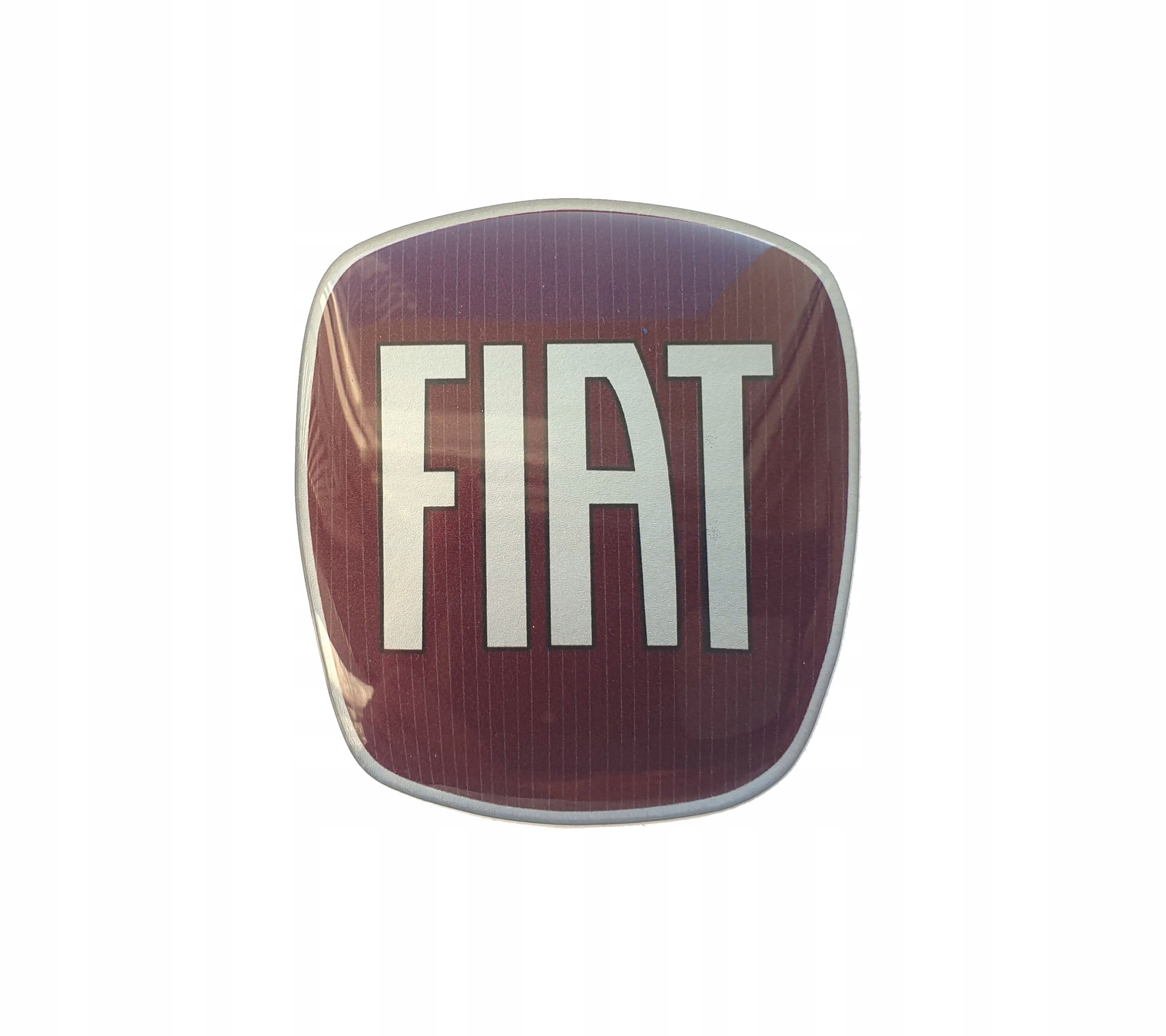 Emblemat znaczek reperaturka naklejka do znaczka 95 mm Fiat czerwony 71X64